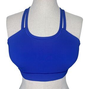 Janji Groundwork Pace Sports Bra sz S * Blue Strappy Crossback Running Bra